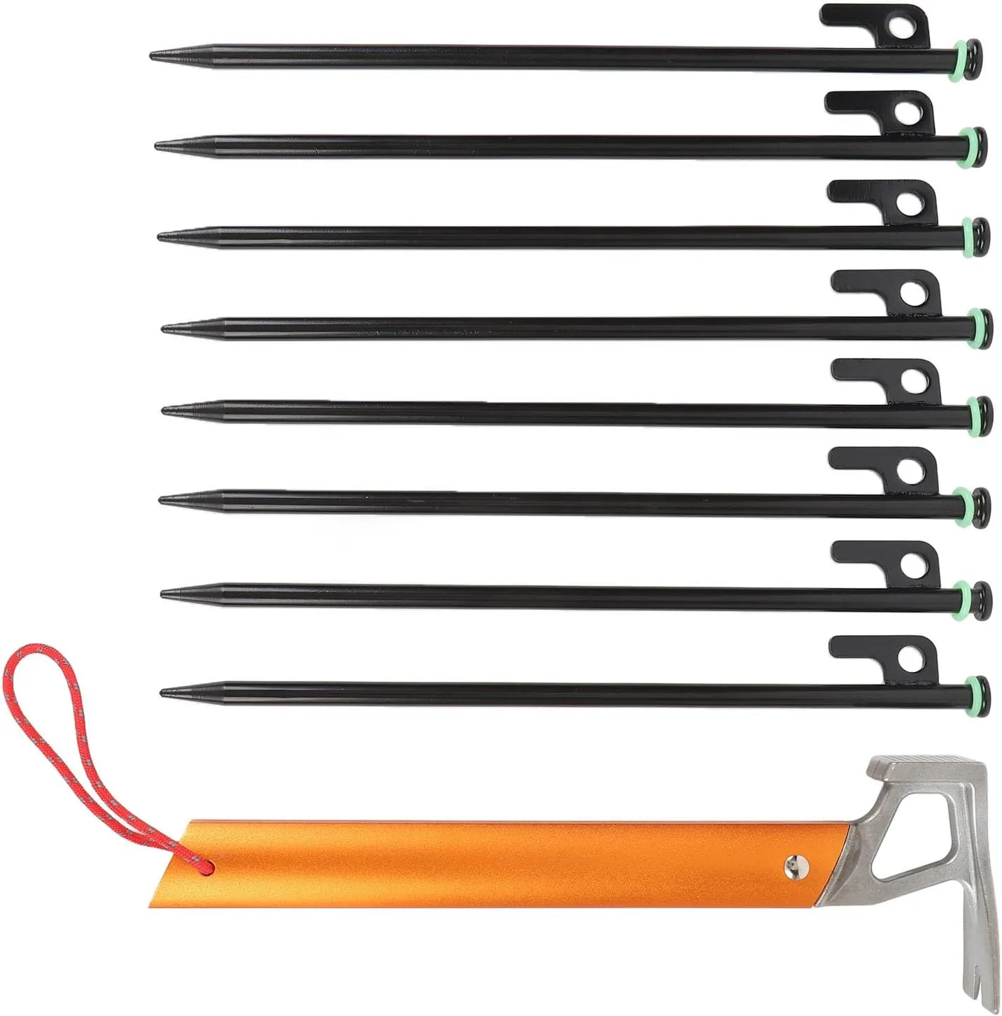 ZJchao Camping Stakes Lightweight Tent Pegs with Guy Lines for Stability and Wind Camping Hiking