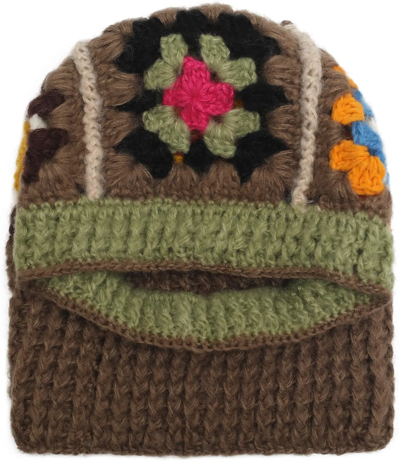 ZLYC Winter Knitted Winter Hat Windproof Hooded Scarf Balaclava Beanie Hat for Women