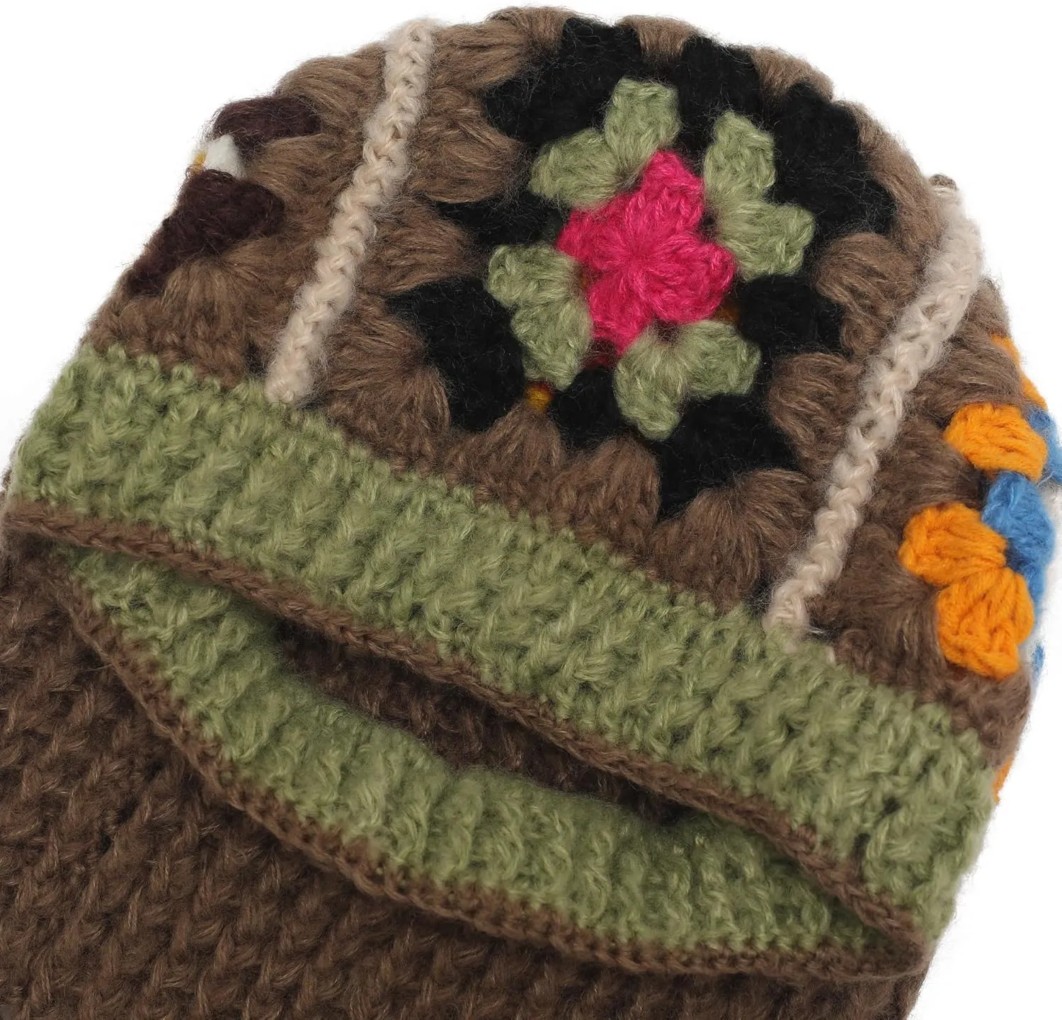 ZLYC Winter Knitted Winter Hat Windproof Hooded Scarf Balaclava Beanie Hat for Women