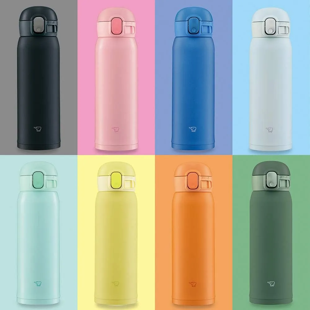 Zojirushi SM-WA48-DA Water Bottle, One-Touch Stainless Steel Mug, Seamless 0.48L Orange