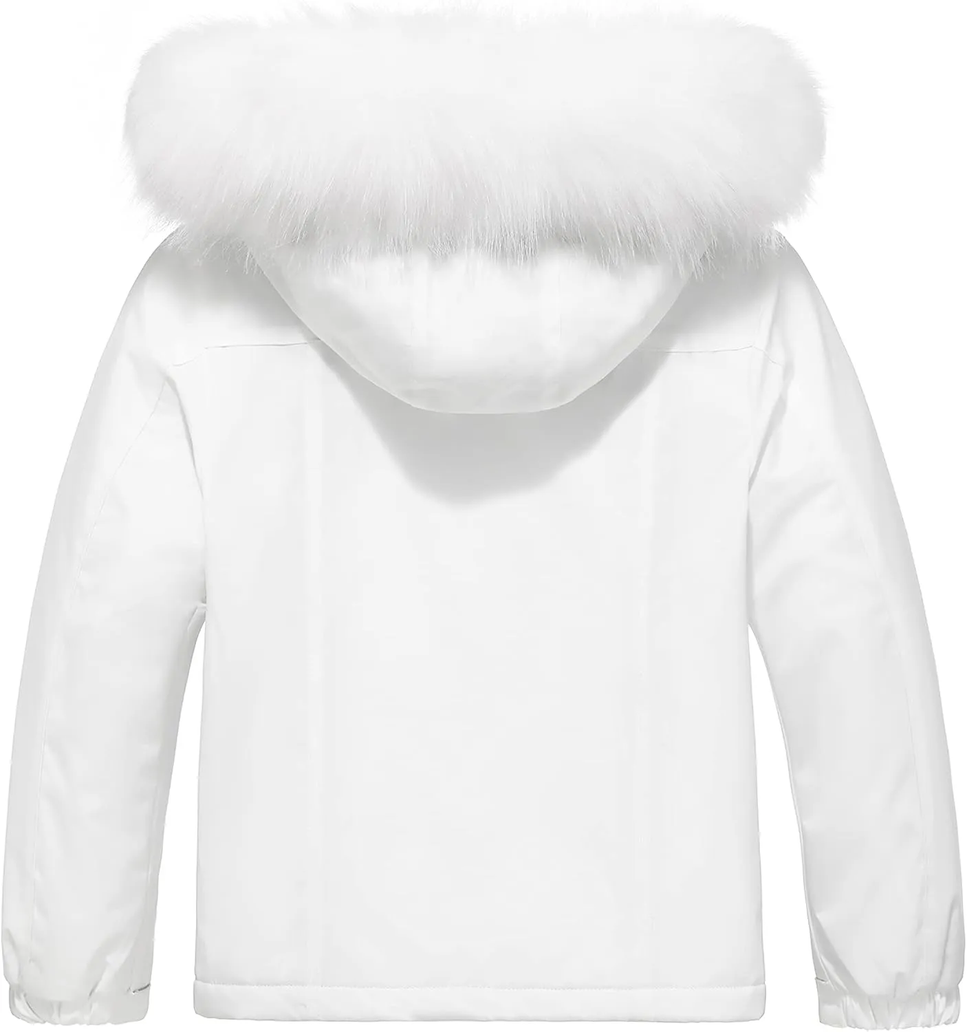ZSHOW Girls' Ski Jacket Waterproof Warm Winter Coat Fleece Hooded Raincoat with Detachable Hood